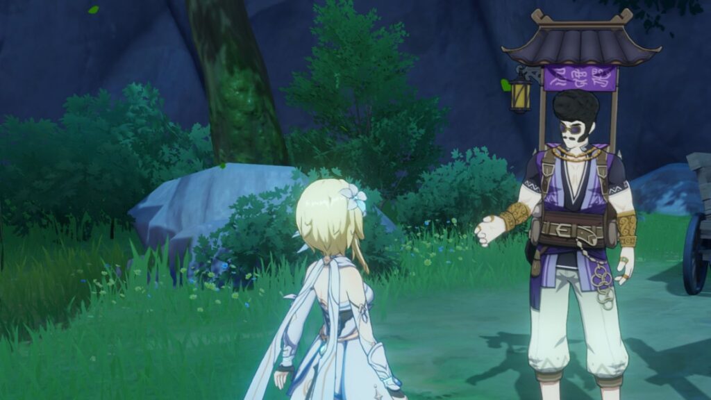 Traveller is talking to Liben.