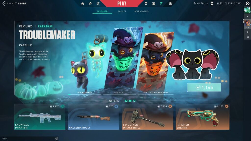 The Troublemaker bundle in the VALORANT shop's featured section.