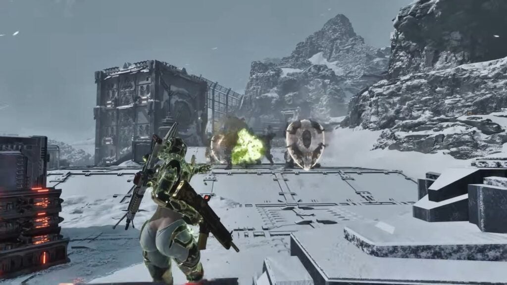 Ultimate Freyna uses an ability in the snow.