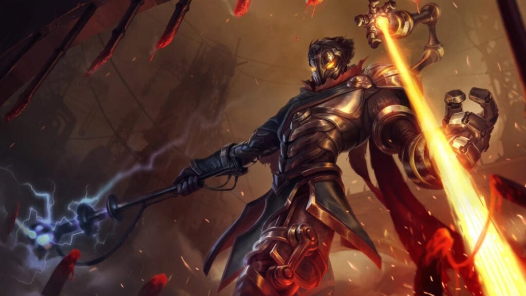 Viktor splash art in League of Legends is quite different from Arcane's Viktor.