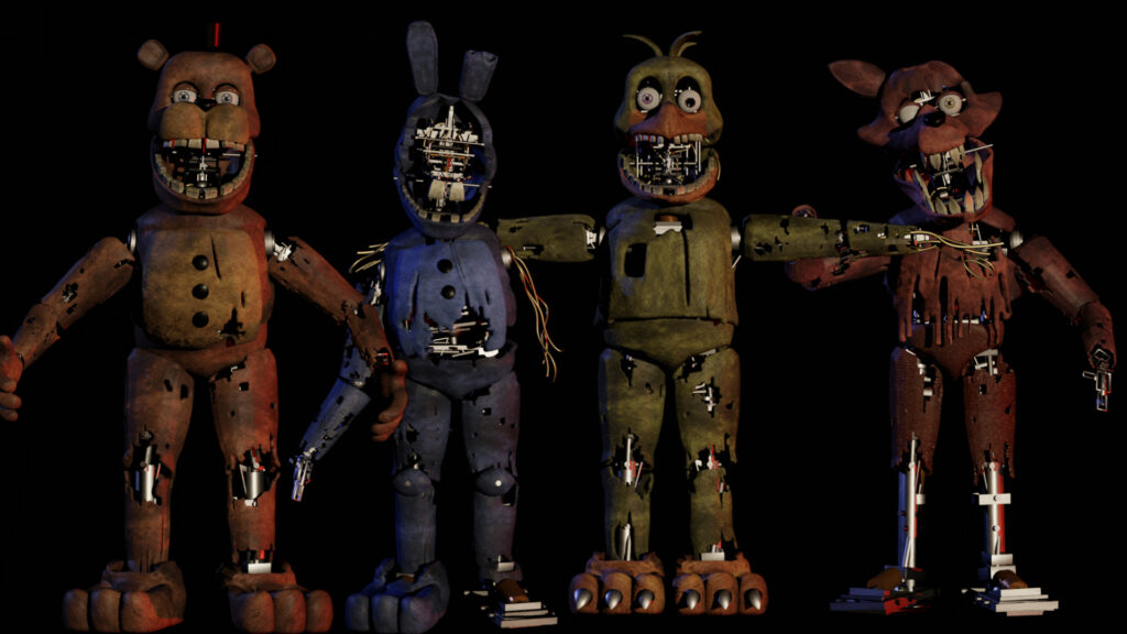 These are the withered animatronics, damaged versions of the original ones.