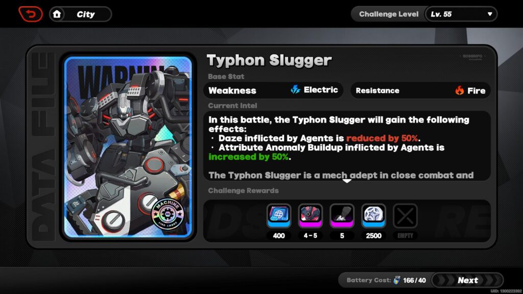 Typhon Slugger Higher Dimensional Data: Destructive Advance ZZZ material (screenshot via esports.gg)