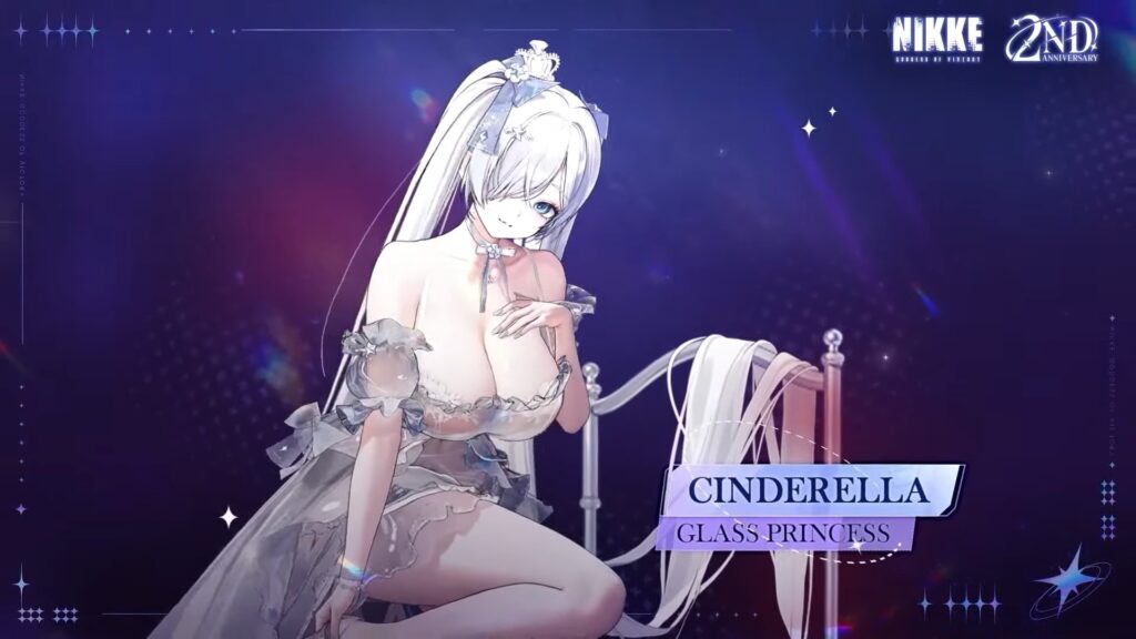 Cinderella Glass Princess costume from NIKKE 2nd Anniversary Update
