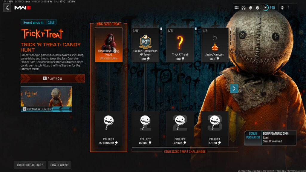 All Trick ‘R Treat: Candy Hunt event rewards in MW3 and Warzone