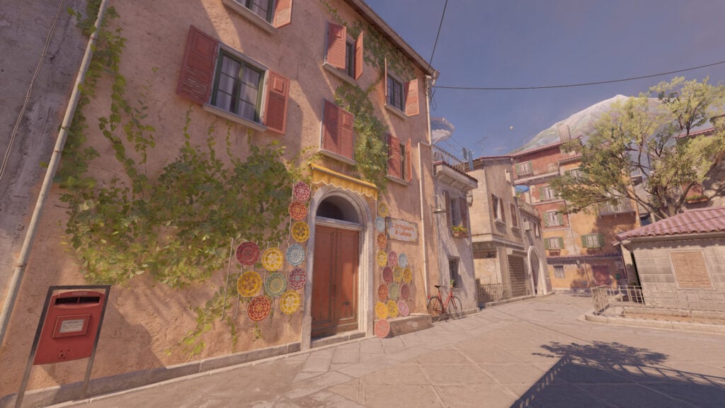 A screenshot of the map Italy from CS2.