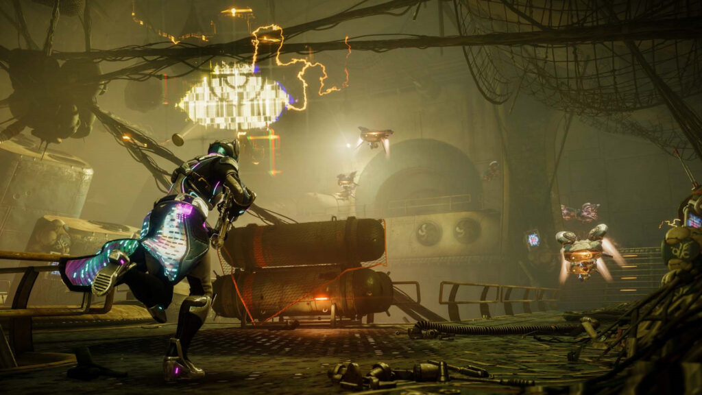 Guardians do battle against Eliksni units in Destiny 2.