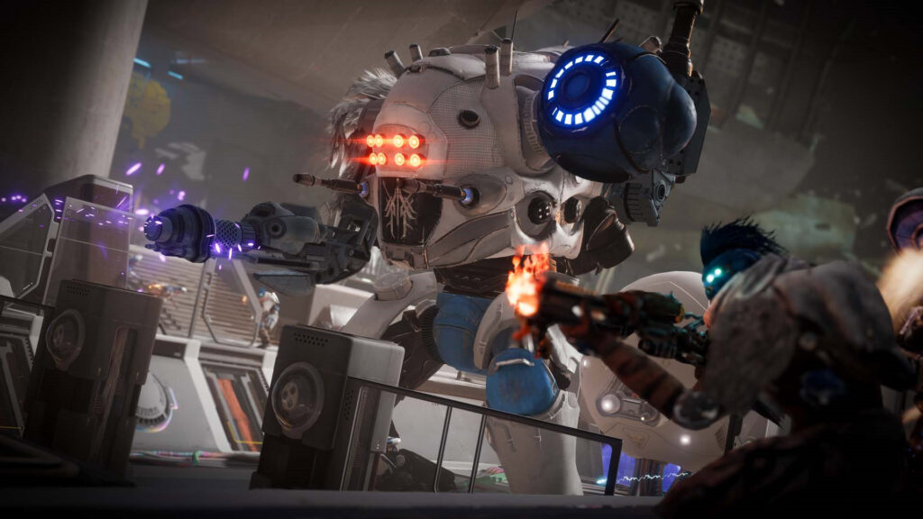 Eliksni and Fallen units fire at guardians in Destiny 2.