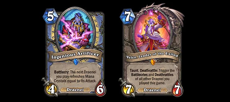 Draenei minions in Hearthstone