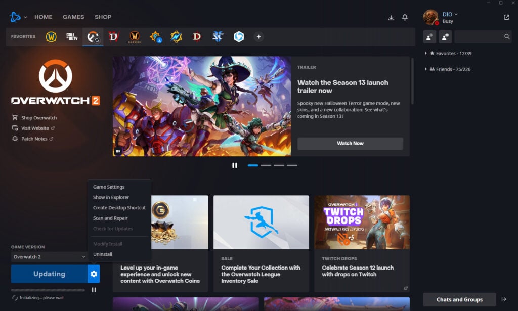 Overwatch 2 Season 13 patch download