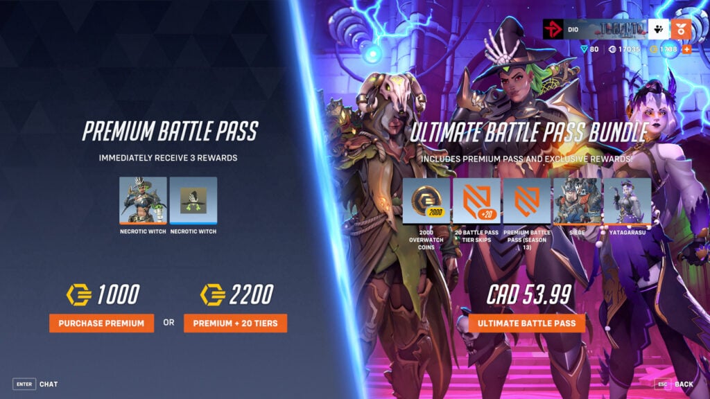 Overwatch 2 Season 13 Battle Pass cost 