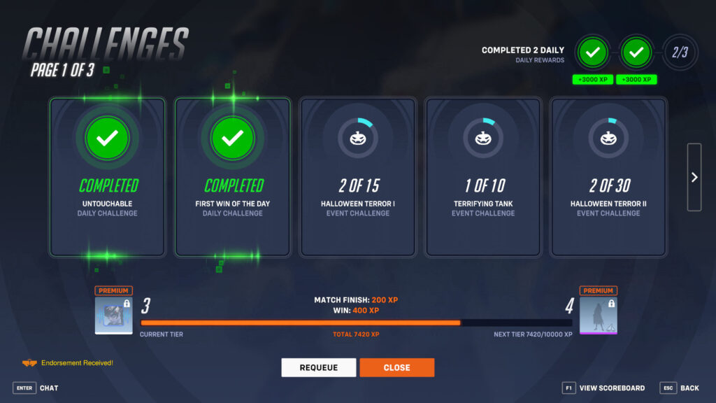 Earn progress faster by claiming victory