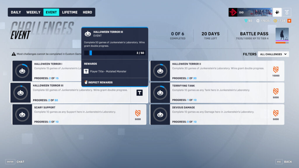 Overwatch 2 Halloween Terror event 2024 challenges and rewards 