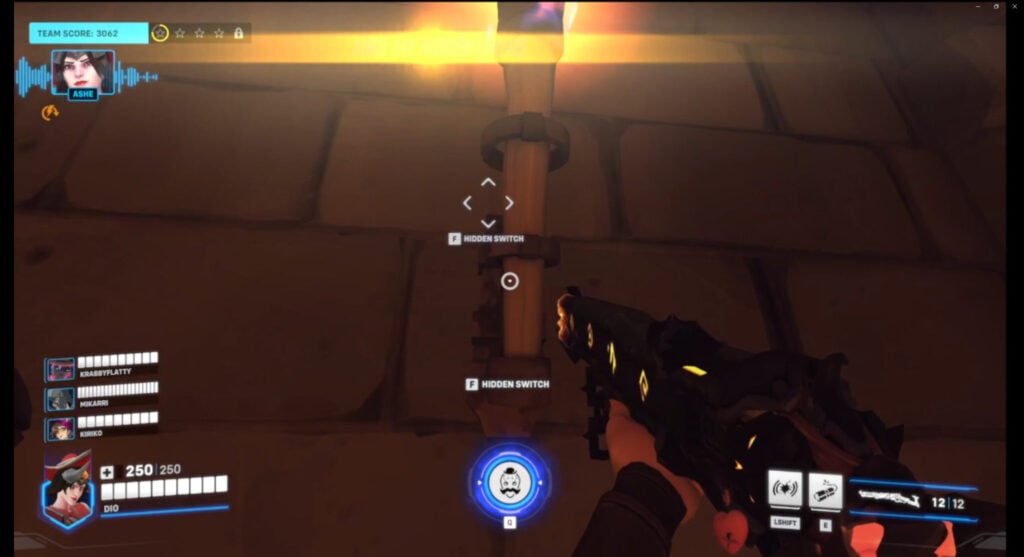 Hidden switch location 