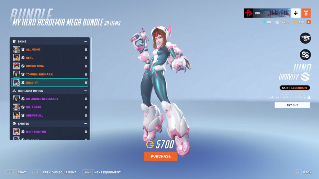Overwatch 2 My Hero Academia skins now available