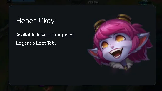 Heheh Okay Tristana emote