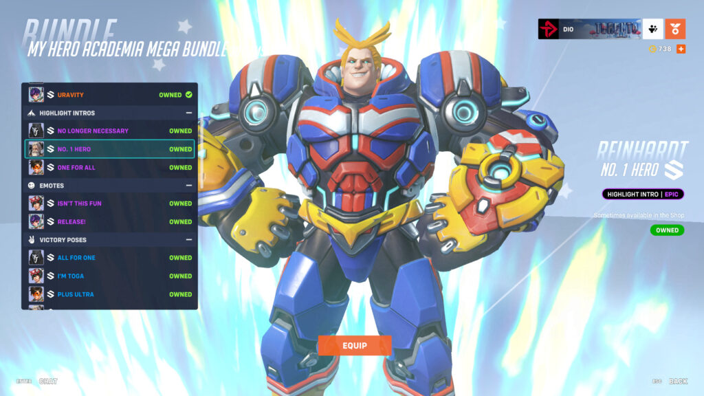 All Might Reinhardt skin