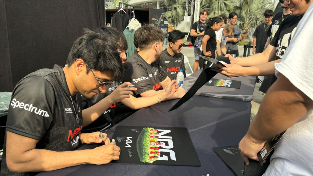 NRG League of Legends players at a fanfest event