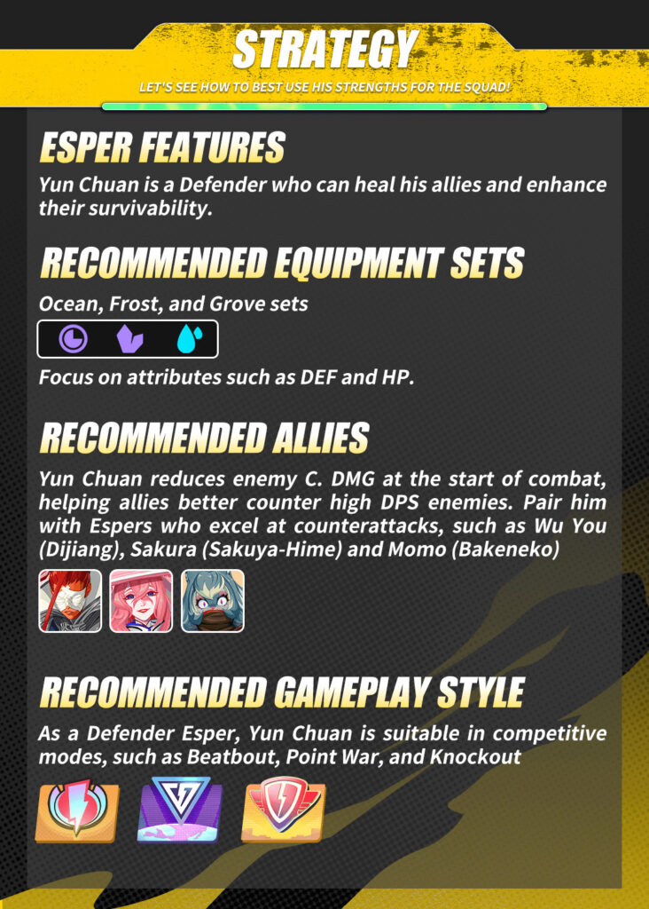 Dislyte Yun Chuan strategy guide