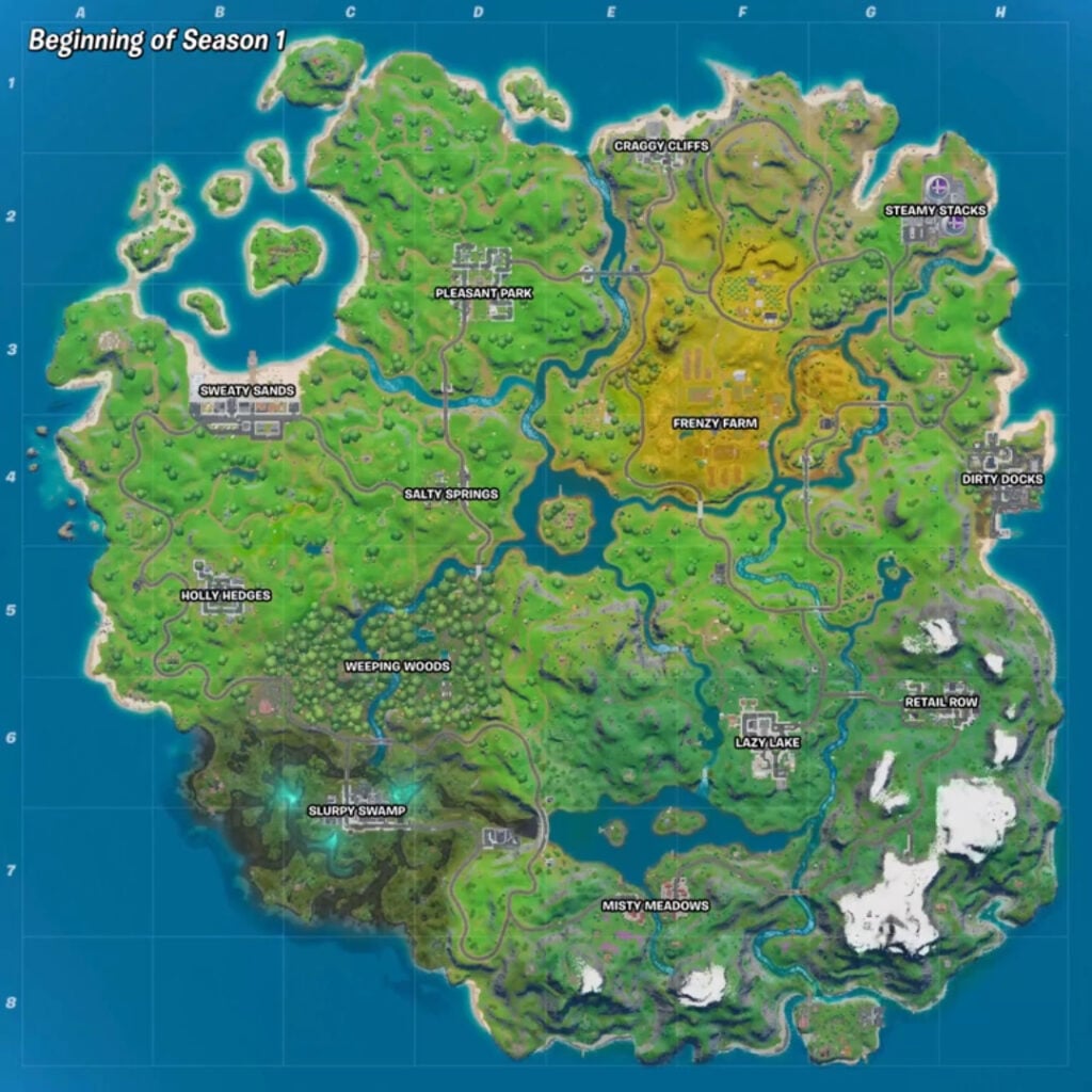 Fortnite Chapter 2 Season 1 map
