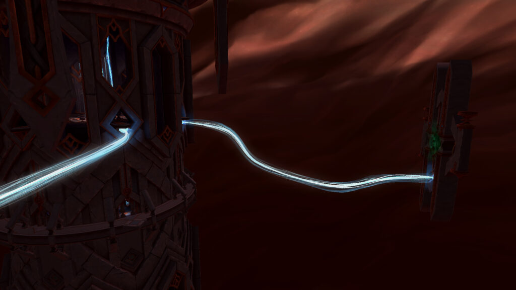 outside of the city of Oribos in the wow expansion Shadowlands