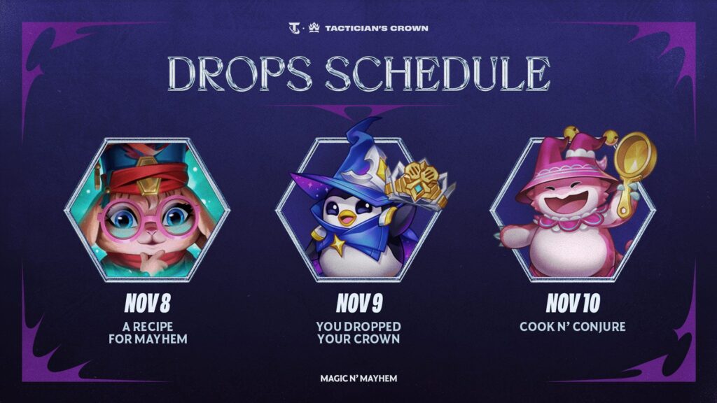 How to get TFT Magic n’ Mayhem Tactician’s Crown Twitch drops