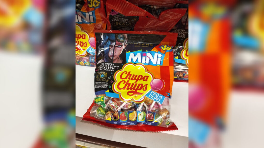 Arcane x Chupa Chups collaboration in a supermarket in Portugal.