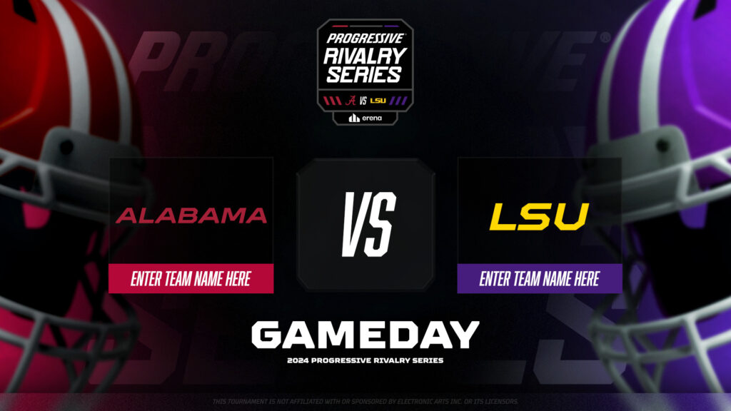 Progressive Rivalry Series brings LSU and Alabama to gaming
