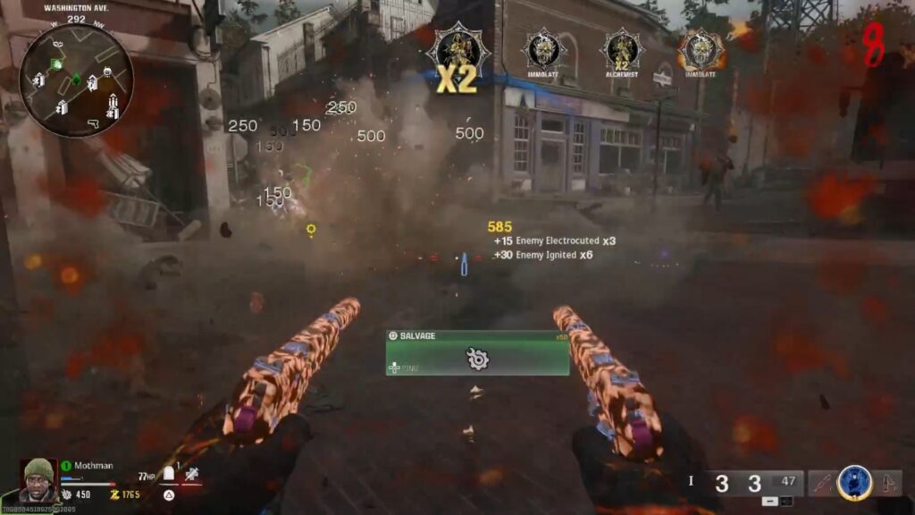 A player has earned several medals, including the Alchemist medal x2 in Black Ops 6 Zombies.
