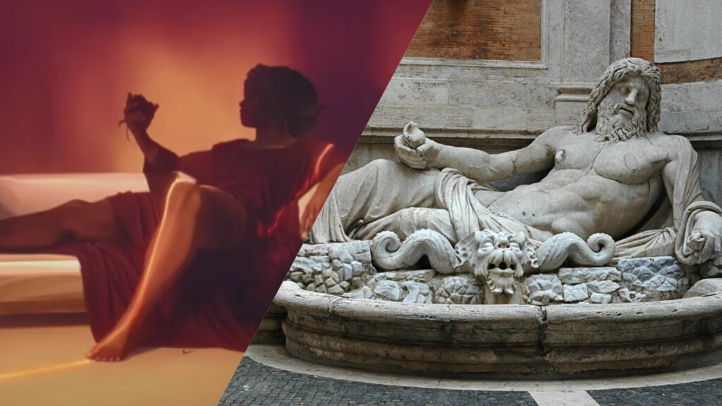 The identical poses of Ambessa Medarda and a Roman god