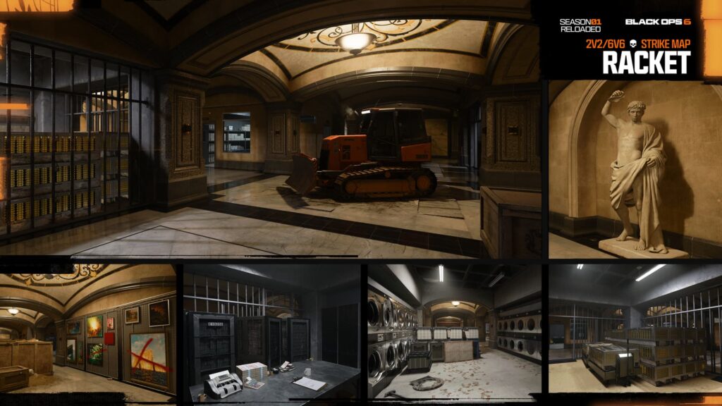 The new map Racket from the Black Ops 6 Season 1 roadmap.