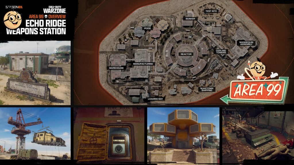 The new map Area 99 from the Black Ops 6 Season 1 roadmap.