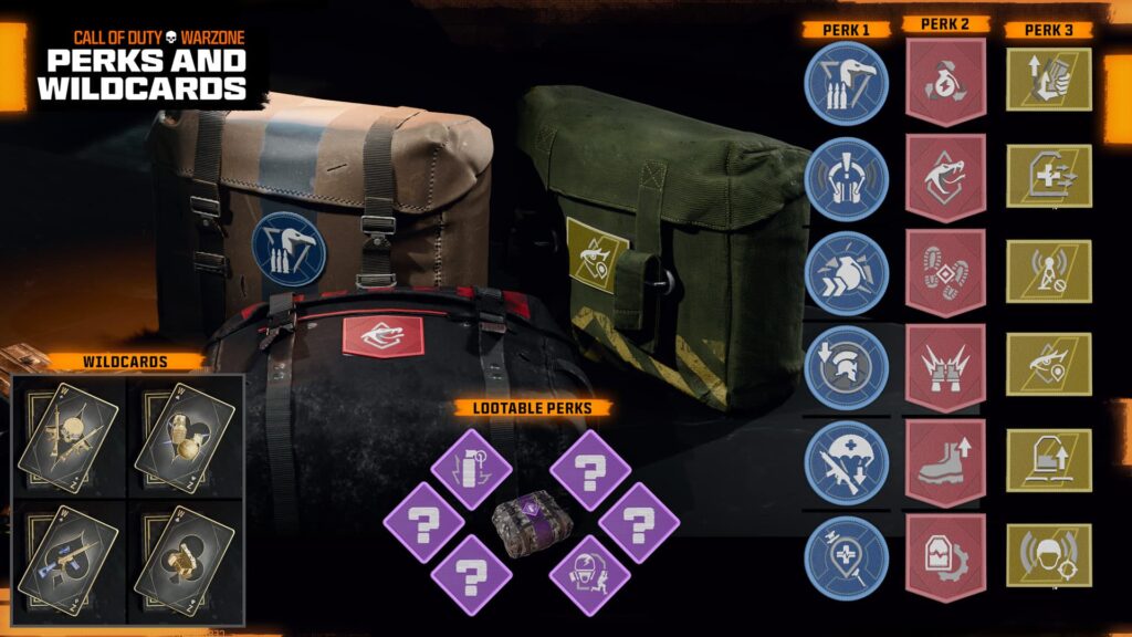 Warzone perks and wildcards