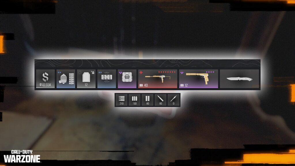 Warzone inventory UI 