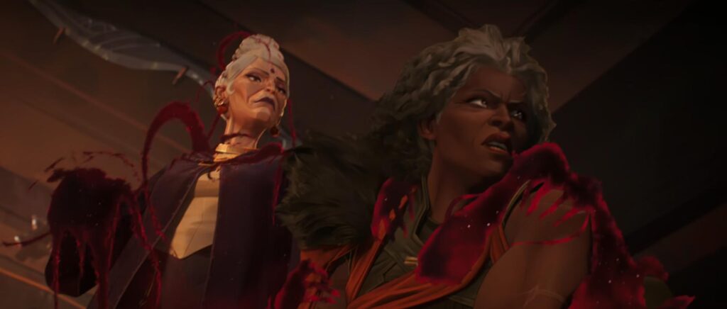 Amara, a member of the Black Rose, with Ambessa in Arcane Season 2