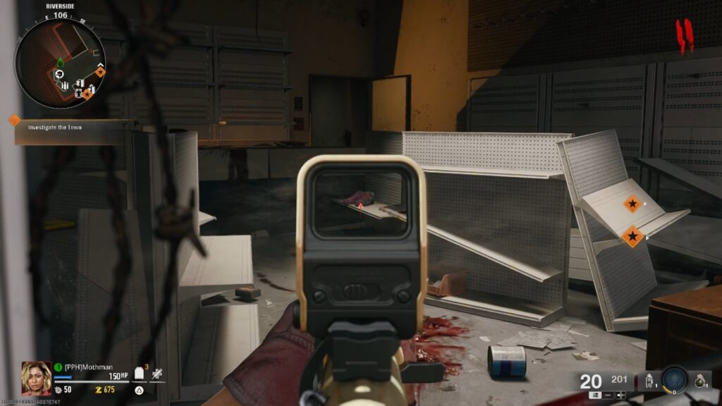 The second pair of bowling shoes to access the minigame to get the Strike Calling Card in Black Ops 6 Zombies.