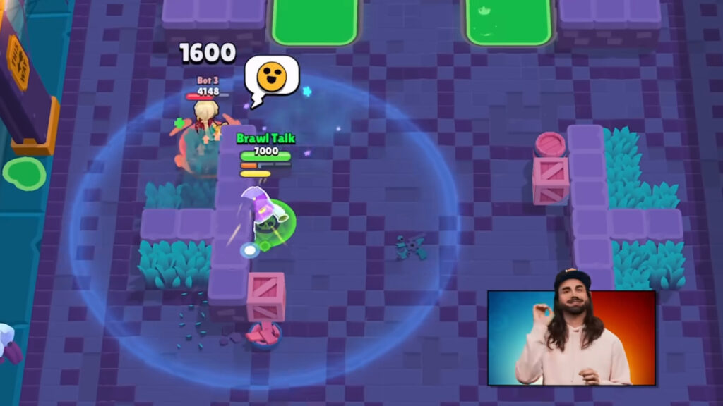 The gameplay example of the new Brawl Stars character Shade