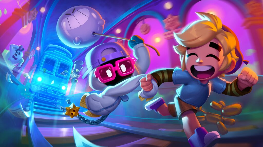The art picture features two Brawl Stars brawlers: Shade and Gus