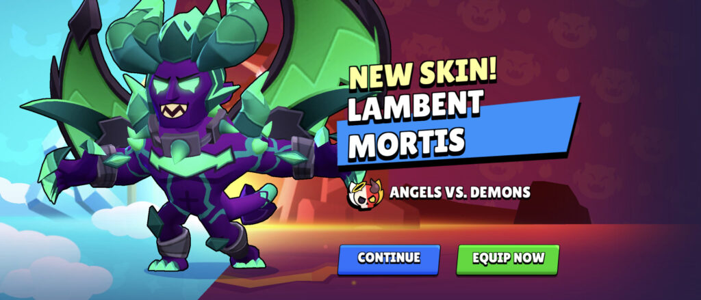 A free Brawl Stars skins Lambent Mortis dropped during the Angels vs Demons season