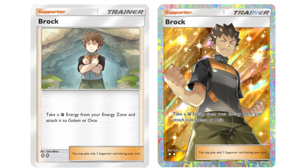 Brock Supporter cards in Pokémon TCG Pocket.
