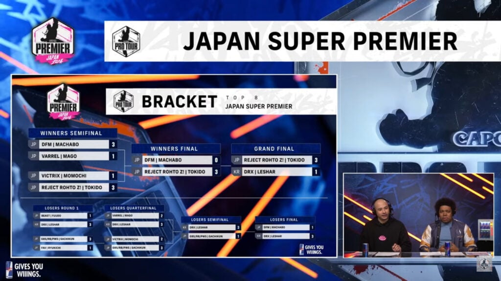 The image shows the competitive brackets in the CPT 2024: Japan Super Premier - tournament results