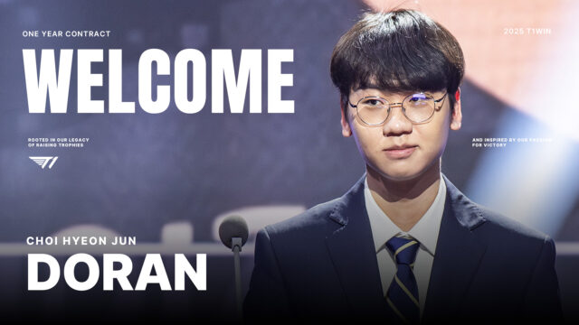 T1 replaces Zeus with Doran