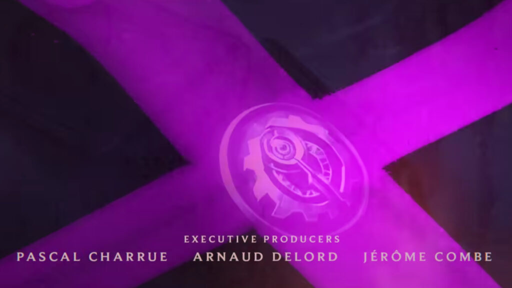 A glimpse of the Enforcers symbol in Caitlyn's scene during the opening