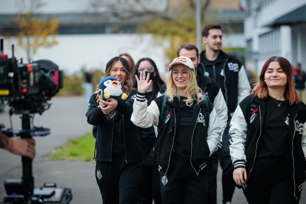 G2 Gozen, with mimi in front, arrive to compete at the 2024 VALORANT Game Changers Championship Knockouts stage in Berlin, Germany on November 15, 2024.