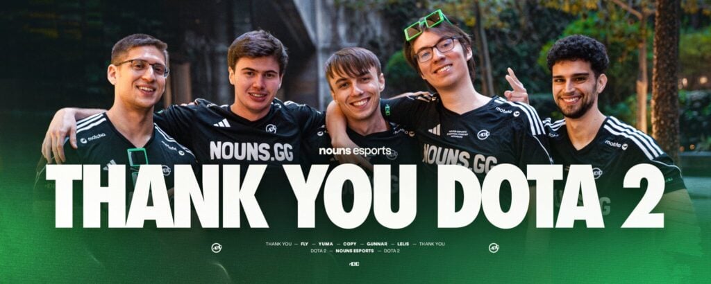 Nouns esports out of the Dota 2 scene