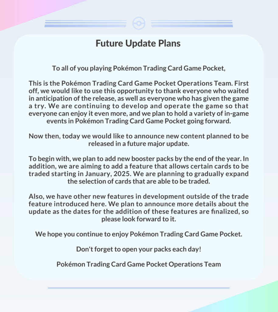 Pokémon TCG Pocket packs