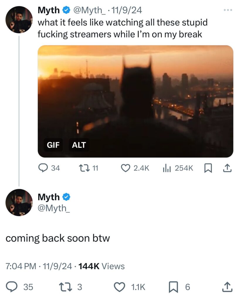 myth return streaming