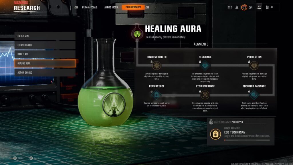 Healing Aura and its augments to research in Black Ops 6.
