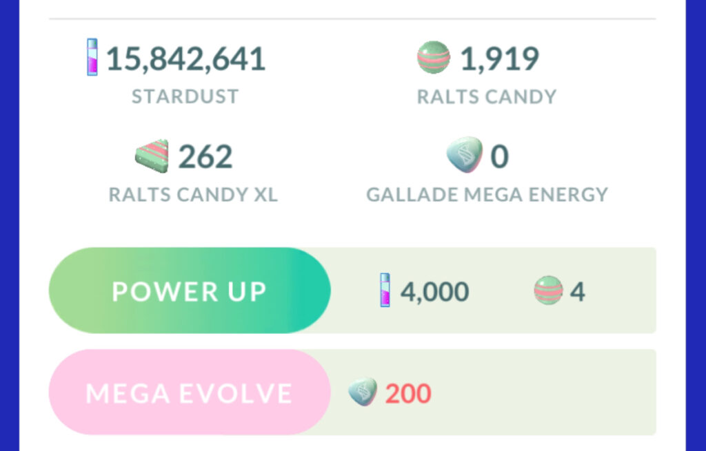 Mega Gallade Energy Pokémon GO