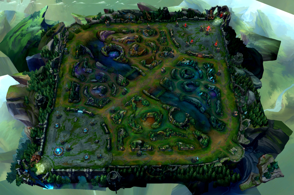 It’s the Summoner’s Rift map in League of Legends