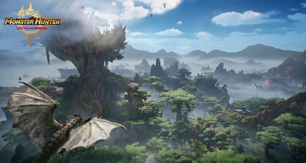 One of the landscapes in Monster Hunter Outlanders.